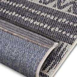 Rackhams Indoor & Outdoor Tribal Geometric Rug – Grey - 115X170 cm - thumbnail 4