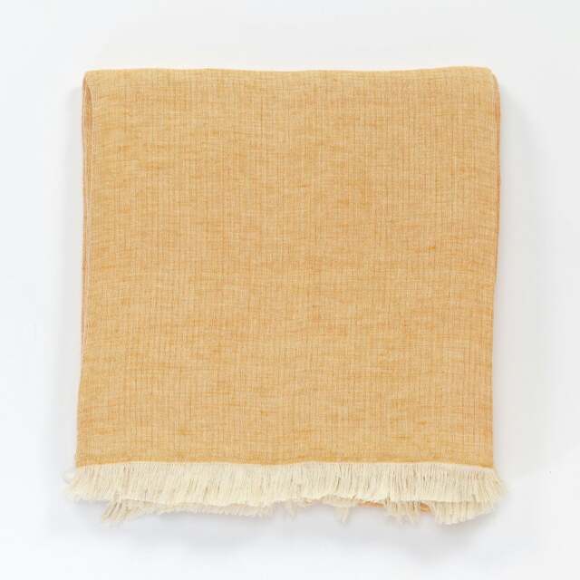 Rackhams Katre Linen Blend Throw Blanket - Coral - image 1
