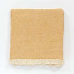 Rackhams Katre Linen Blend Throw Blanket - Coral - thumbnail 3
