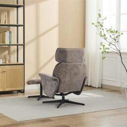 Rackhams Oldbury Swivel Chair with Footstool - Pearl Grey - thumbnail 6