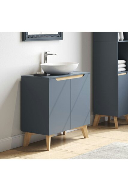 Rackhams Bathroom Freestanding Under Sink Cabinet - Grey - image 1