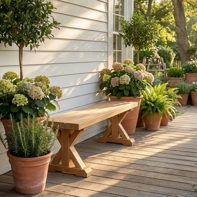 Rackhams Chunky Outdoor Bench - 120cm - Sapele - Narrow - 80cm - image 1
