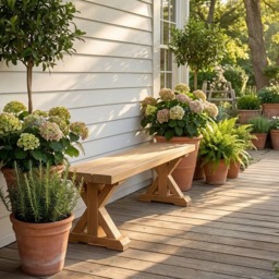 Rackhams Chunky Outdoor Bench - 120cm - Sapele - Narrow - 80cm