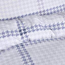 Rackhams Luxury Hounds tooth Check Brushed Cotton Duvet Cover Set - Easy Care Bedding - Lilac - Double (200cm x 200cm) - thumbnail 3