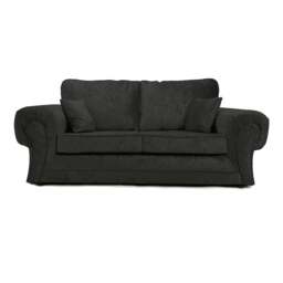 Rackhams Chelsea Crushed Velvet Full Back 3 Seater - Black - thumbnail 5