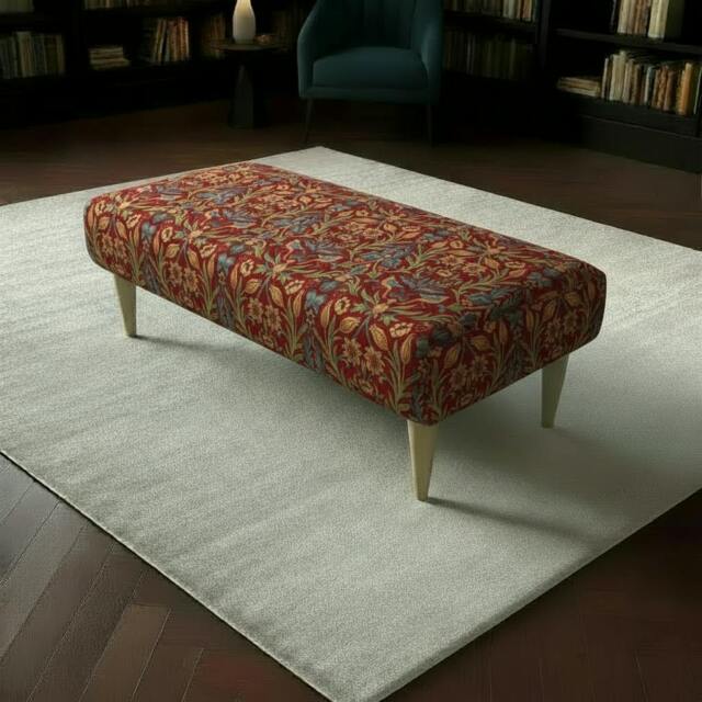 Rackhams Premium Lounge Seating Ottoman – Handcrafted UK Designer Footstool & Upholstered Bench - 40 x 18 Inches (102 x 46cm) - image 1