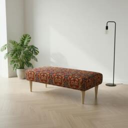 Rackhams Premium Lounge Seating Ottoman – Handcrafted UK Designer Footstool & Upholstered Bench - 40 x 18 Inches (102 x 46cm) - thumbnail 3