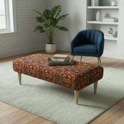 Rackhams Premium Lounge Seating Ottoman – Handcrafted UK Designer Footstool & Upholstered Bench - 40 x 18 Inches (102 x 46cm) - thumbnail 5