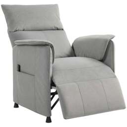 Rackhams Electric Reclining Chair w/ Remote, Power Recliner for Elderly, Black - Grey - thumbnail 6