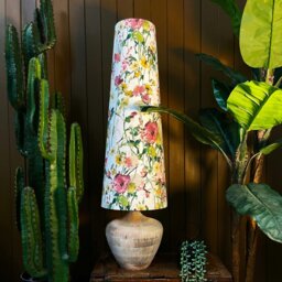 Rackhams Hazy Meadow Linen Oversized Cone Lampshades in Salt - Queen - thumbnail 1