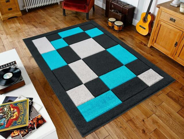 Rackhams Havana Carved Rug - Black Teal - 200cm x 290cm (6.5ft x 9.5ft)