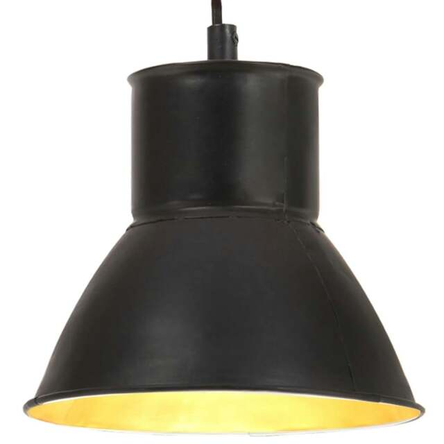 Rackhams Hanging Lamp 25 W Black Round 17 cm E27