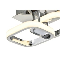 Rackhams Contemporary Compact Double Head LED Chrome Ceiling Light Fitting - thumbnail 3