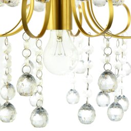 Rackhams Waterfall Satin Gold Ceiling Light Fitting with Clear Acrylic Spheres - thumbnail 5