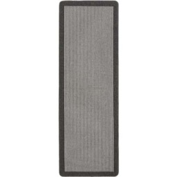 Rackhams Washable Striped Dark Grey Mat and Runner - 67X200 cm - thumbnail 1
