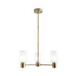 Rackhams Maya 3-Light Antique Brass Semi-Flush Ceiling Light - thumbnail 2