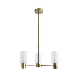 Rackhams Maya 3-Light Antique Brass Semi-Flush Ceiling Light - thumbnail 3