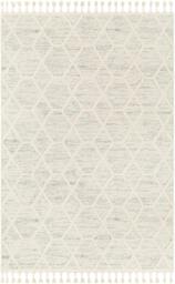 Rackhams Nora-Geometric Grey Ivory Brown High Pile Fringe Rug - 160 x 213 cm - thumbnail 2