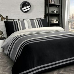 Rackhams Tonal Printed Cotton Blend Duvet Cover and Pillowcase Set - Brown - King - thumbnail 2
