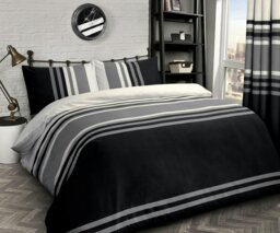 Rackhams Tonal Printed Cotton Blend Duvet Cover and Pillowcase Set - Brown - King - thumbnail 3
