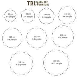 Rackhams Premium Solid Oak Round Dining Table - 90cm - thumbnail 5