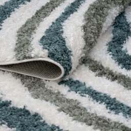 Rackhams Moodi Shaggy Green Rippletide Rug - Ø 120 cm - thumbnail 5