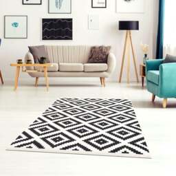 Rackhams Caimas Collection Washable Rugs in Black - 2980B - 80X300 cm - thumbnail 2