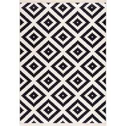 Rackhams Caimas Collection Washable Rugs in Black - 2980B - 80X300 cm - thumbnail 1