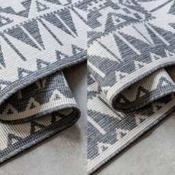 Rackhams Dynamic Indoor & Outdoor Reversible Grey Rug - 200X290 cm - thumbnail 3