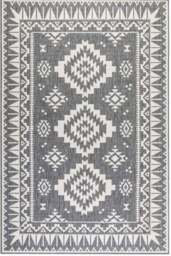 Rackhams Dynamic Indoor & Outdoor Reversible Grey Rug - 200X290 cm