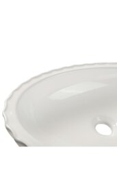 Rackhams Artistic Oval Bathroom Countertop Vessel Vanity Sink - White - thumbnail 5