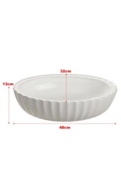 Rackhams Artistic Oval Bathroom Countertop Vessel Vanity Sink - White - thumbnail 6