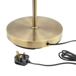 Rackhams Traditional Antique Brass Task Reading Floor Lamp with Adjustable Head - thumbnail 3