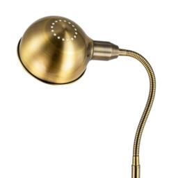 Rackhams Traditional Antique Brass Task Reading Floor Lamp with Adjustable Head - thumbnail 4