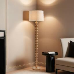 Rackhams Kayleigh Wooden Floor Lamp - thumbnail 1