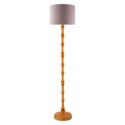 Rackhams Traditional Oak Wood Standing Floor Lamp Base with Bamboo Pole Design - thumbnail 5