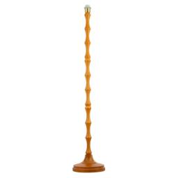 Rackhams Traditional Oak Wood Standing Floor Lamp Base with Bamboo Pole Design
