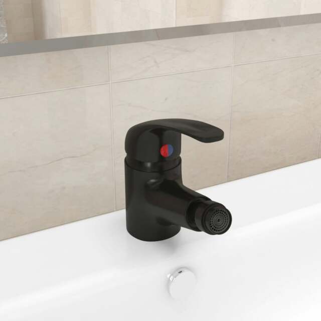 Rackhams Bathroom Bidet Mixer Tap Black 13x12 cm - image 1