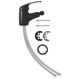 Rackhams Bathroom Bidet Mixer Tap Black 13x12 cm - thumbnail 2