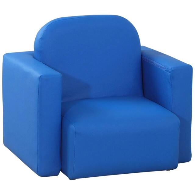 Rackhams 2 In 1 Toddler Sofa Chair, 48 x 44 x 41 cm, for Game Relax Playroom, Blue - Blue - image 1