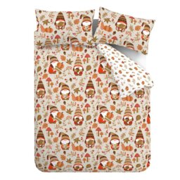 Rackhams Woodland Gonks So Soft Reversible Duvet Cover Set Natural - King - thumbnail 5