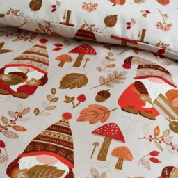 Rackhams Woodland Gonks So Soft Reversible Duvet Cover Set Natural - King - thumbnail 4