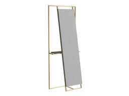 Rackhams Federico Floor Standing Mirrors - Weathered Oak - Brushed Brass - Small - thumbnail 6