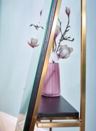 Rackhams Federico Floor Standing Mirrors - Weathered Oak - Brushed Brass - Small - thumbnail 5