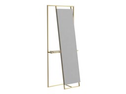Rackhams Federico Floor Standing Mirrors - Weathered Oak - Brushed Brass - Small - thumbnail 1