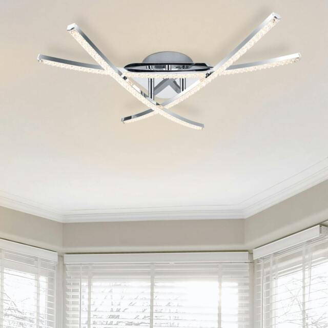 Rackhams Samford 3 Light LED Beaded Ceiling Light - Chrome - image 1