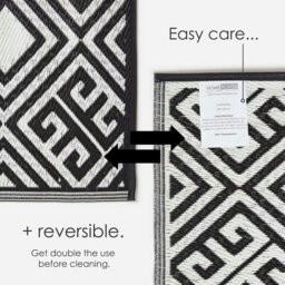 Rackhams Outdoor Rug Luxury Waterproof Reversible, For Garden, Geometric - 120 x 186 cm - thumbnail 5