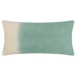 Rackhams Mizu Dip Dye Cushion Cover - Eucalyptus - 30cm x 65cm - Eucalyptus - 100% Cotton