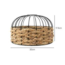 Rackhams Modern Ceiling Pendant Light Shade Rattan Style Woven Lamp Shade 30cm - thumbnail 3