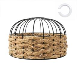 Rackhams Modern Ceiling Pendant Light Shade Rattan Style Woven Lamp Shade 30cm